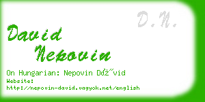 david nepovin business card